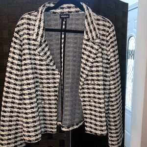 Messini Black and White Checkered Women's Blazer
